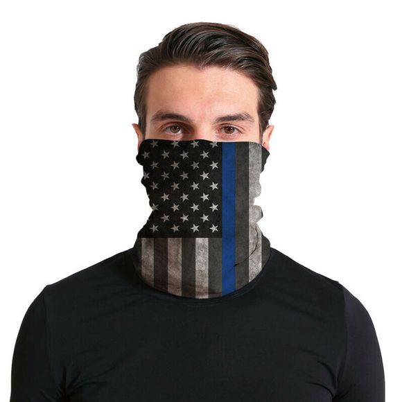 Thin Blue Line Flag Gaiter Scarf Face Mask - Picture 2 of 8